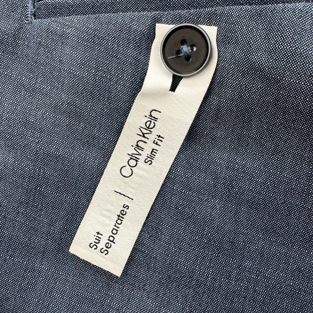 Calvin Klein Dress Pants Boys 8 Slim Fit Flat Front Stretch Navy Blue Casual NWT - Picture 9 of 11